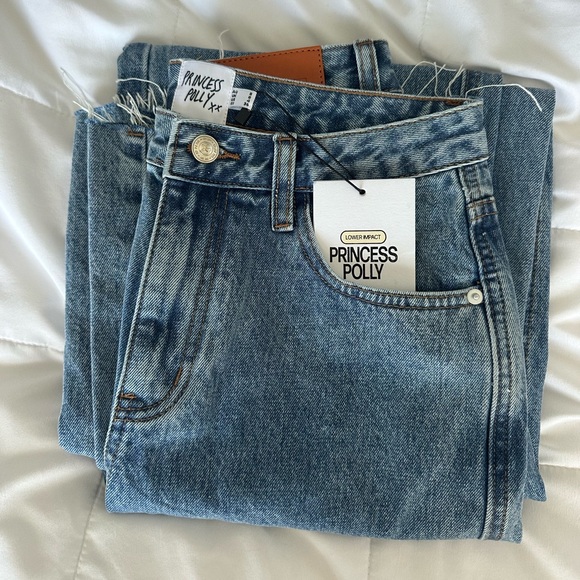 Princess Polly Arlington Straight Leg Denim Mid Wash - Picture 4 of 6